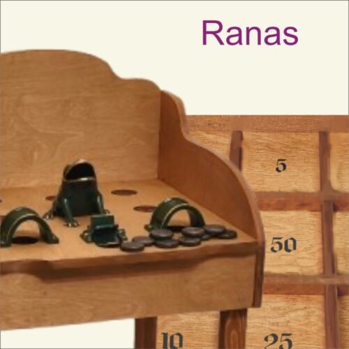 comprar juego de la Rana con todos los elementos metálicos de fundición mesa con tratamiento para exterior