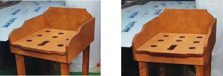 Mesa para el juego de la rana con puntuaciñon grabada en el cajon
solo la mesa
